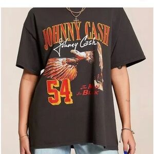 New w Tags Black Johnny Cash Graphic T-Shirt Sz Small